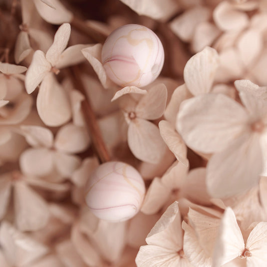 Nadelstopper Set Kugel rosé Marmor