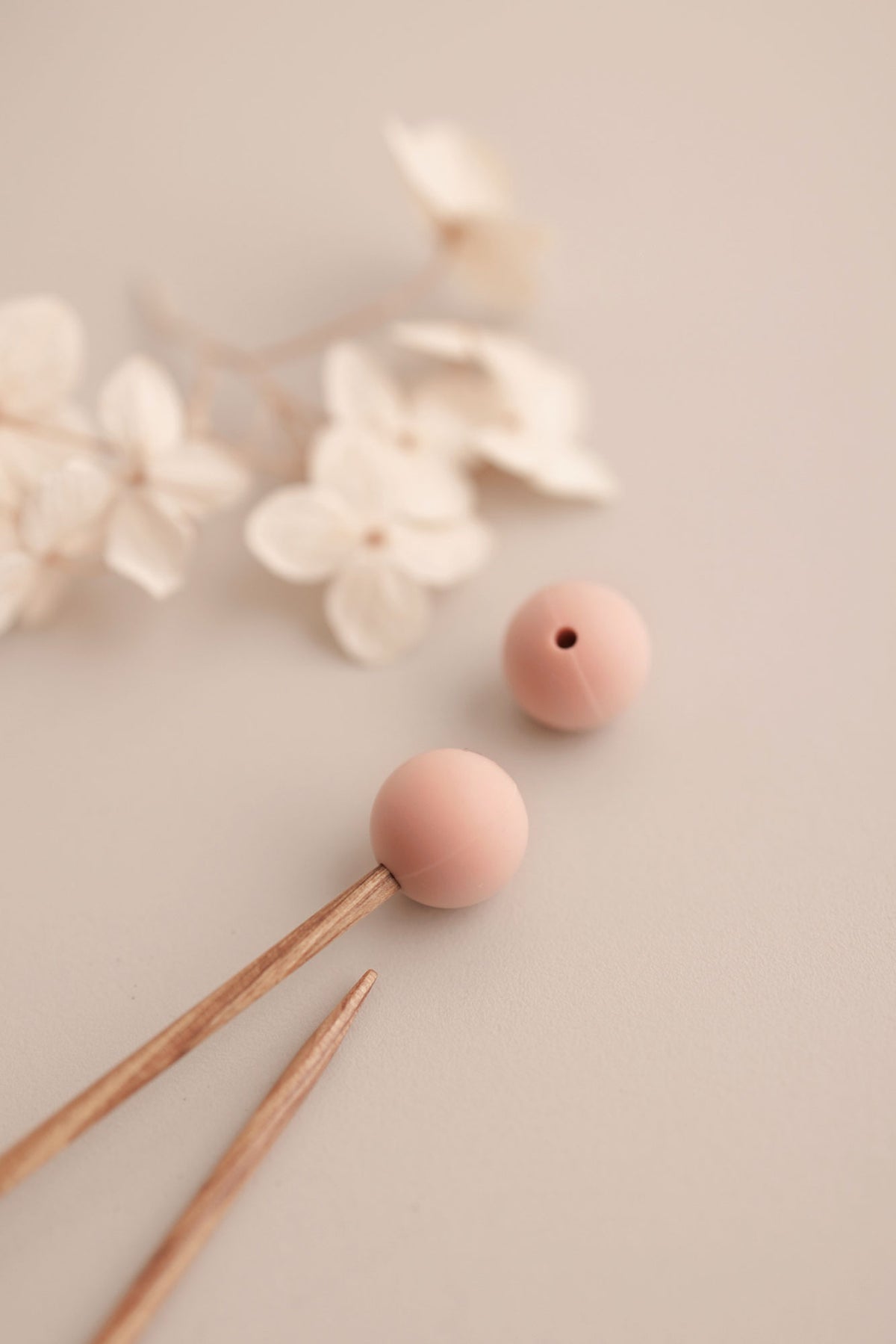 Maschenstopper Set Kugel Rosé von nordstrick