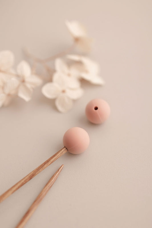Maschenstopper Set Kugel Rosé von nordstrick