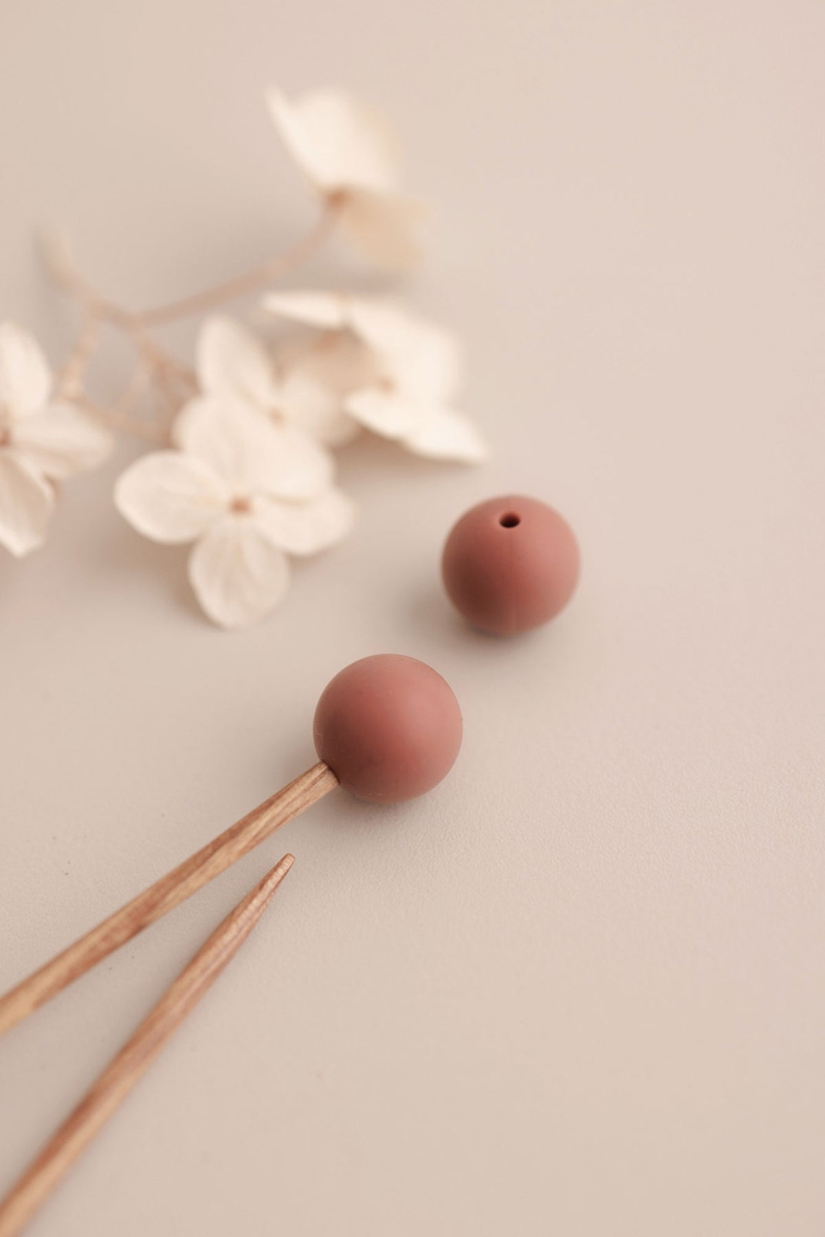 Maschenstopper Set Kugel Rosé von nordstrick
