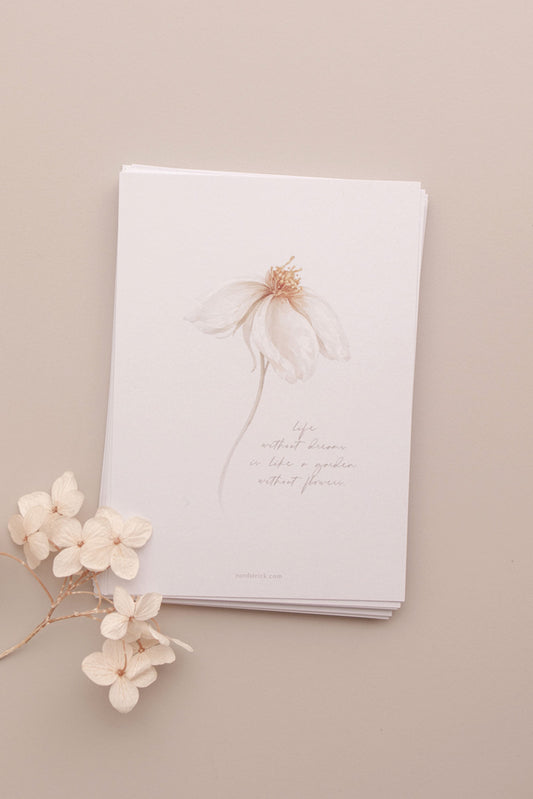 Postkarten Set Blumen Aquarell von nordstrick