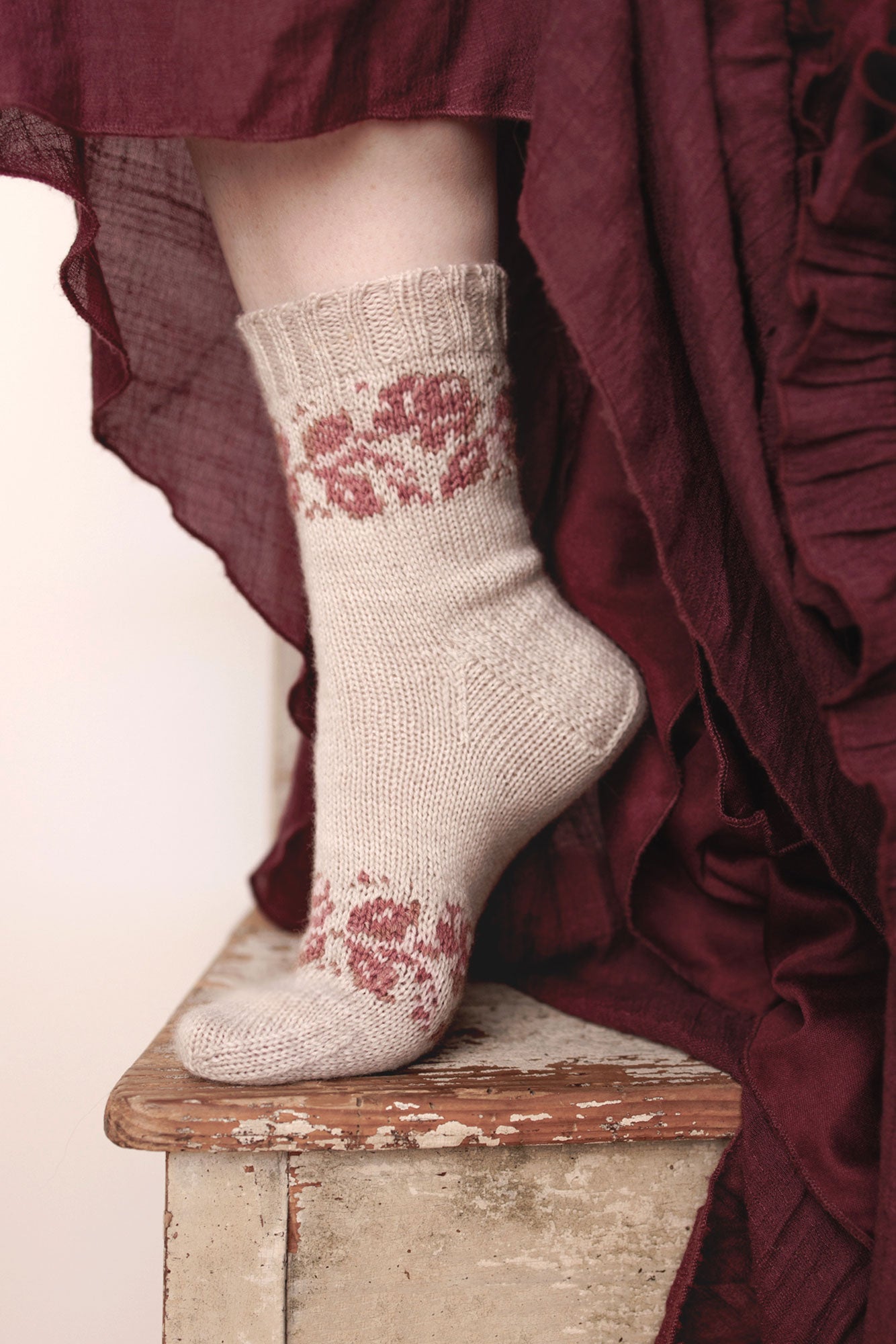 Rosalik Socks Socken Strümpfe pattern Strickanleitung von nordstrick