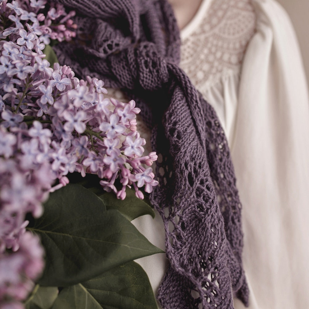 Lilla Scarf Schal Tuch pattern Strickanleitung von nordstrick