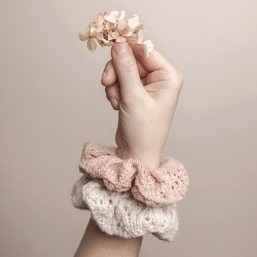 nordstrick Strickanleitung Anleitung Blóma Scrunchie