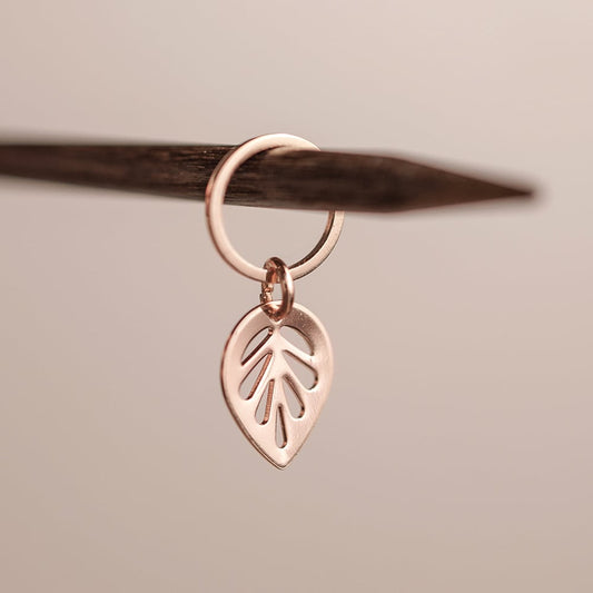 Maschenmarkierer Blatt Roségold nordstrick