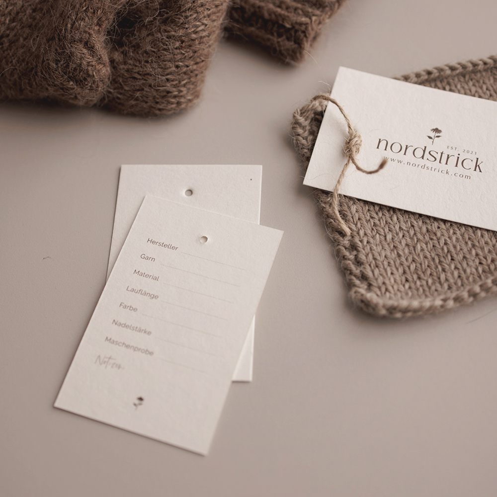 Maschenproben Anhänger Label nordstrick