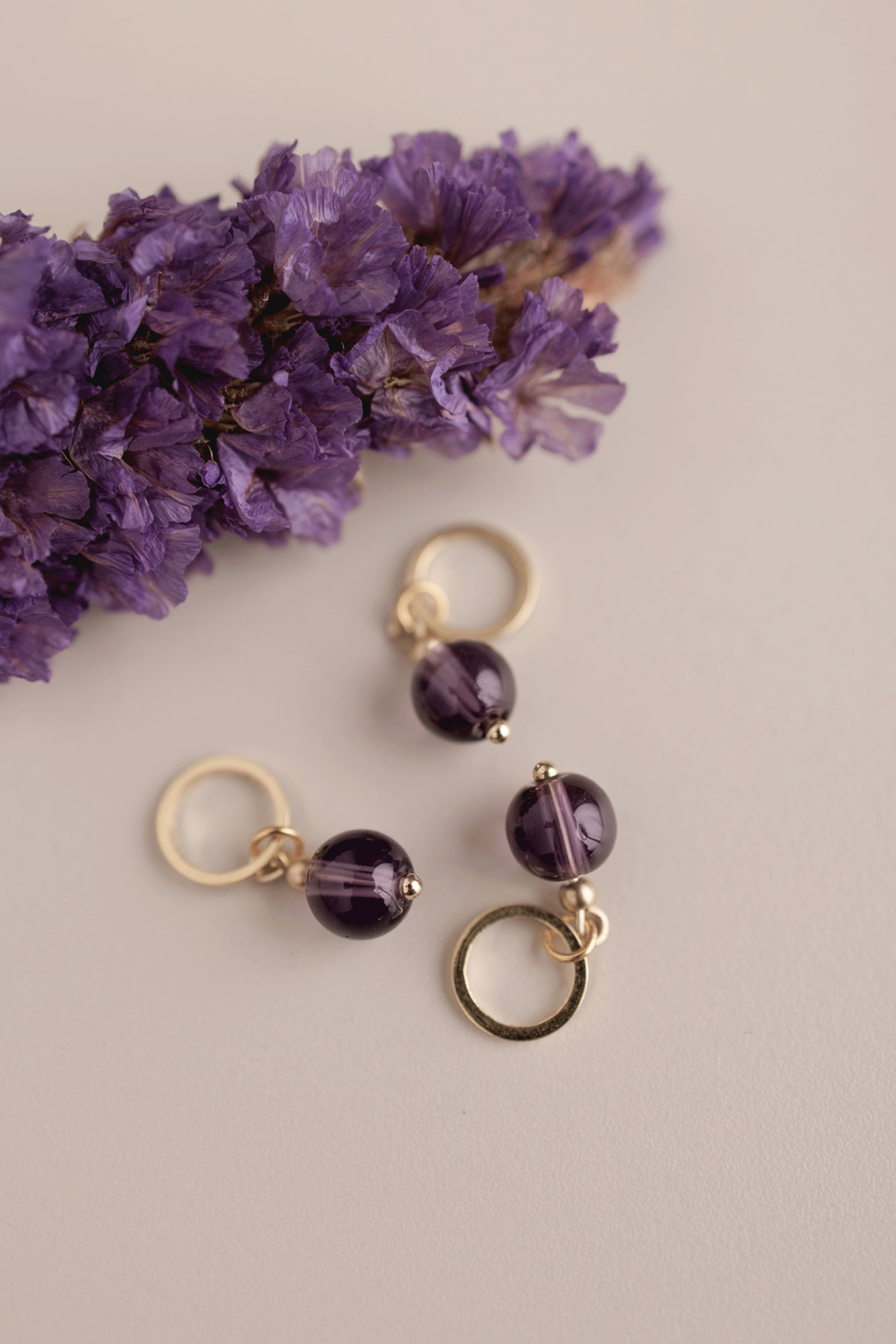 Maschenmarkierer Set Lila Amethyst