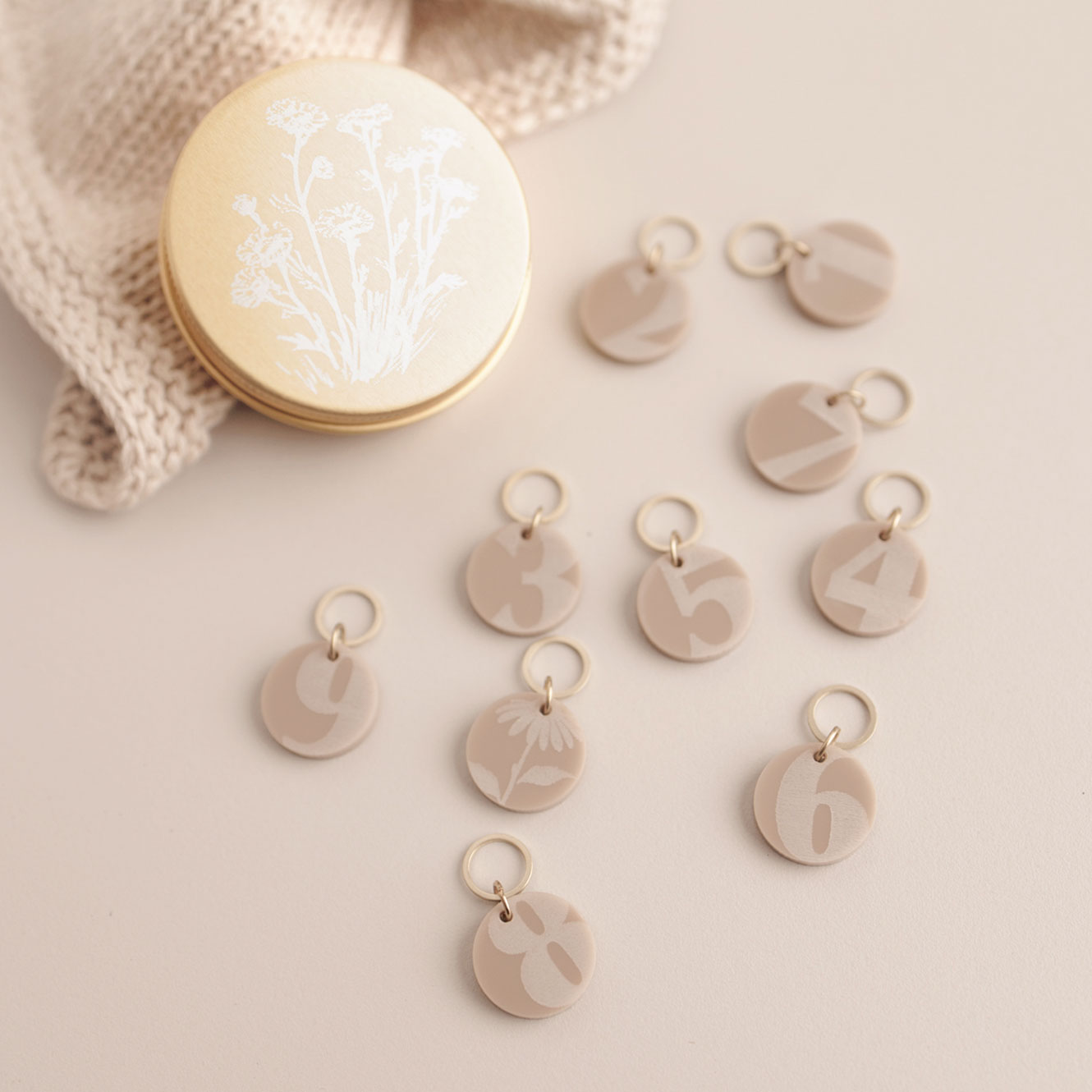 Maschenmarkierer Set Braun nordstrick