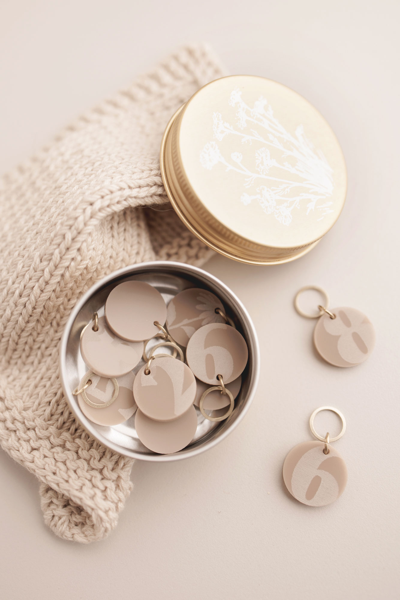 Maschenmarkierer Set Braun nordstrick